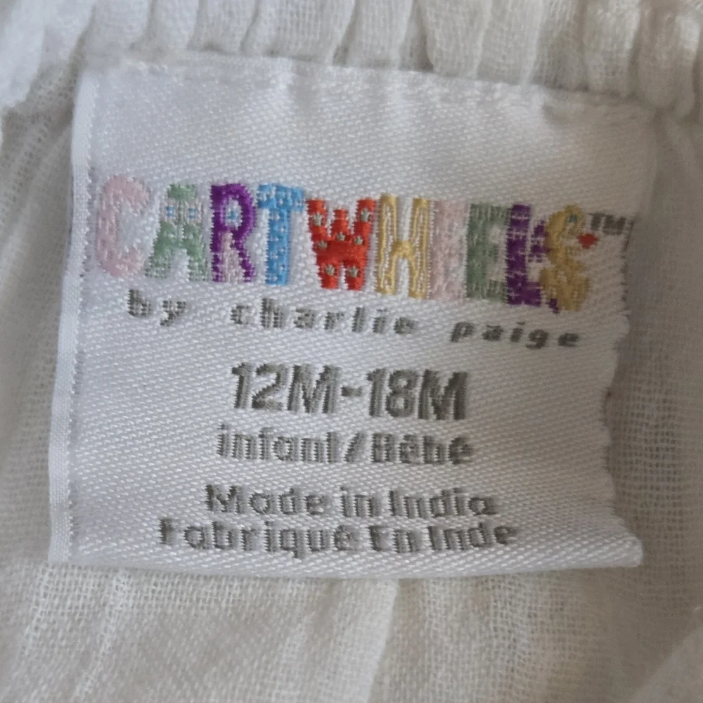 Cartwheels by Charlie Paige Embroidered Unicorn White Dress Cover-up 12-18m